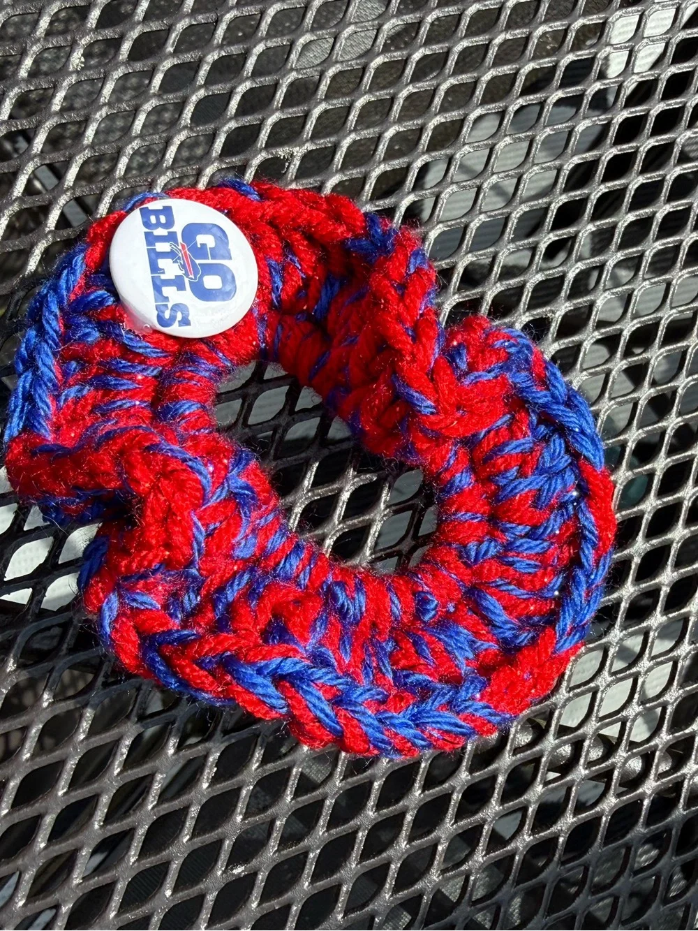 Handmade Bundle of 13 Buffalo  Crochet Hair Scrunchies - Team Style